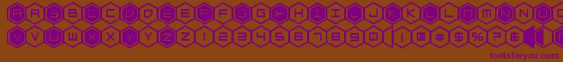 hexgonbold Font – Purple Fonts on Brown Background