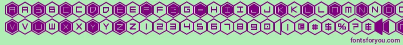 hexgonbold Font – Purple Fonts on Green Background