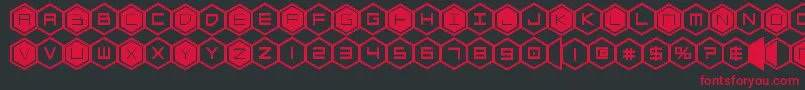 hexgonbold Font – Red Fonts on Black Background