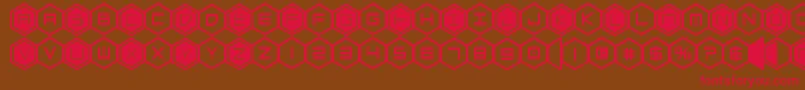hexgonbold Font – Red Fonts on Brown Background