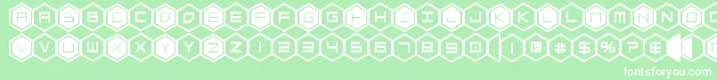 hexgonbold Font – White Fonts on Green Background