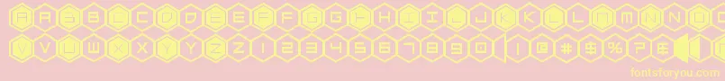 hexgonbold Font – Yellow Fonts on Pink Background