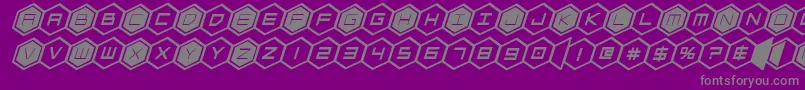 hexgonboldital Font – Gray Fonts on Purple Background