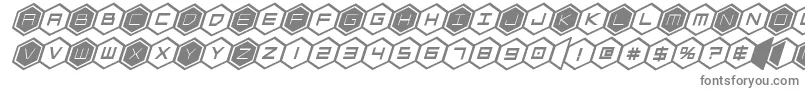 hexgonboldital Font – Gray Fonts on White Background