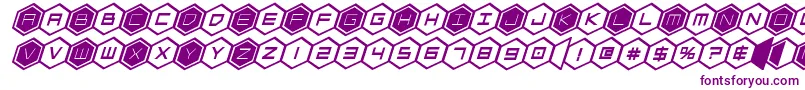 Czcionka hexgonboldital – fioletowe czcionki