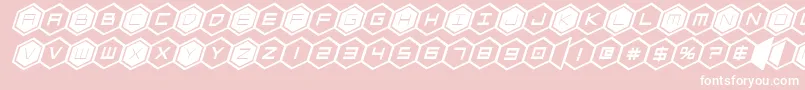 hexgonboldital Font – White Fonts on Pink Background