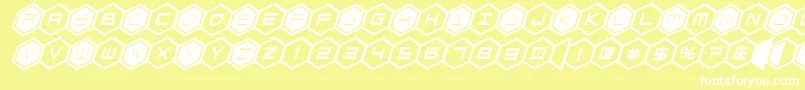 Fonte hexgonboldital – fontes brancas em um fundo amarelo