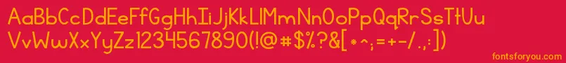 Kgthinkingoutloud Font – Orange Fonts on Red Background