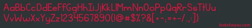 Kgthinkingoutloud Font – Red Fonts on Black Background