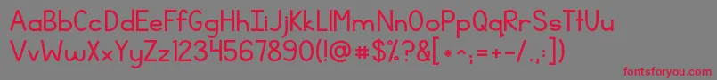 Kgthinkingoutloud Font – Red Fonts on Gray Background