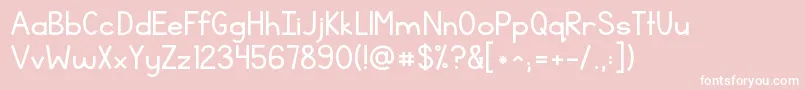 Kgthinkingoutloud Font – White Fonts on Pink Background