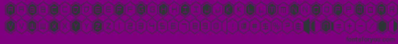 hexgoncond Font – Black Fonts on Purple Background