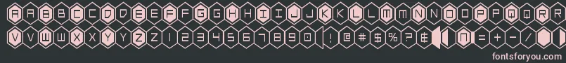 Fonte hexgoncond – fontes rosa em um fundo preto
