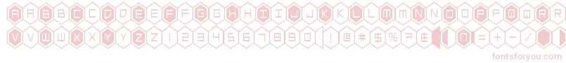 hexgoncond Font – Pink Fonts on White Background