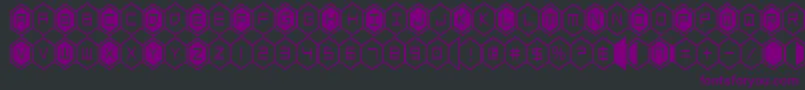 Police hexgoncond – polices violettes sur fond noir