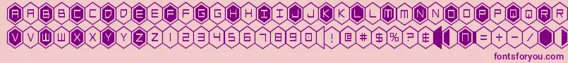 hexgoncond Font – Purple Fonts on Pink Background