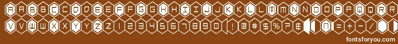 Шрифт hexgoncond – белые шрифты на коричневом фоне