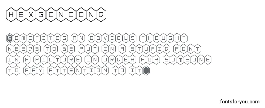 Review of the Hexgoncond Font