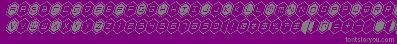 Saiba mais sobre a fonte hexgoncondital Fonte hexgoncondital – fontes cinzas em um fundo violeta