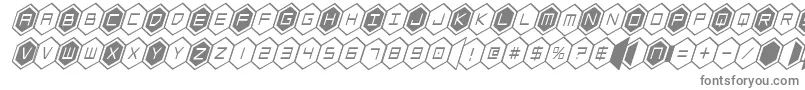 hexgoncondital Font – Gray Fonts on White Background