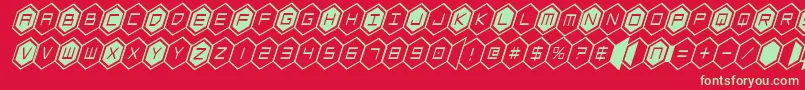 Więcej informacji o czcionce hexgoncondital Czcionka hexgoncondital – zielone czcionki na czerwonym tle