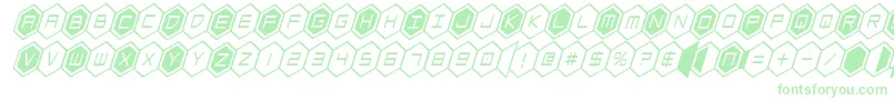 Fonte hexgoncondital – fontes verdes em um fundo branco