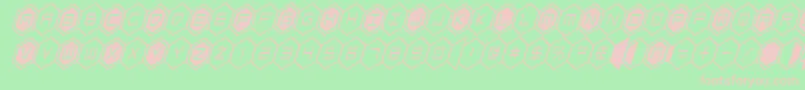 hexgoncondital Font – Pink Fonts on Green Background