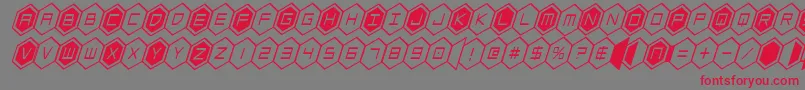 Шрифт hexgoncondital – красные шрифты на сером фоне