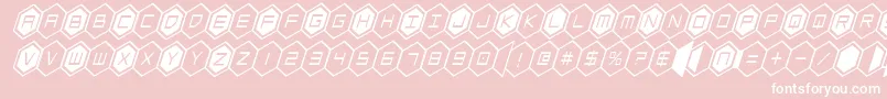hexgoncondital Font – White Fonts on Pink Background