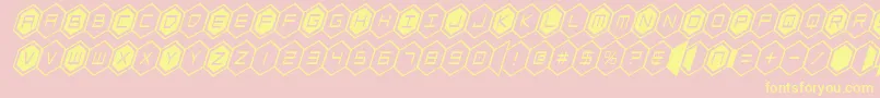 hexgoncondital Font – Yellow Fonts on Pink Background