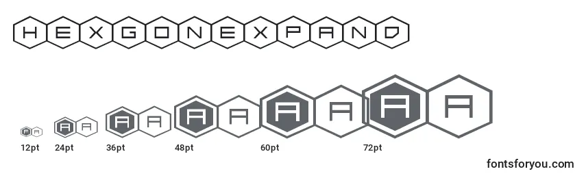 Размеры шрифта Hexgonexpand