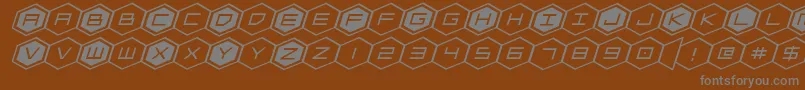 Шрифт hexgonexpandital – серые шрифты на коричневом фоне