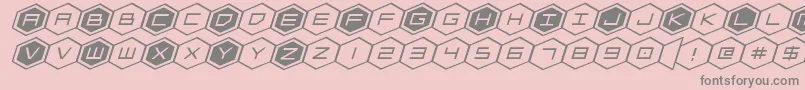 hexgonexpandital Font – Gray Fonts on Pink Background