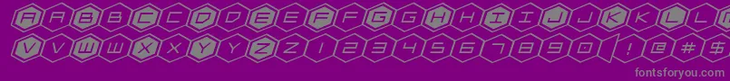 Lisätietoja hexgonexpandital-fontista hexgonexpandital-fontti – harmaat kirjasimet violetilla taustalla
