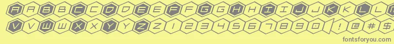 Шрифт hexgonexpandital – серые шрифты на жёлтом фоне