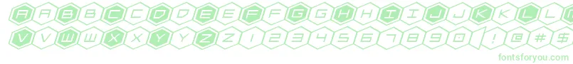 フォントhexgonexpandital – 緑のフォント