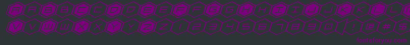 hexgonexpandital Font – Purple Fonts on Black Background