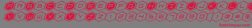 hexgonexpandital-fontti – punaiset fontit harmaalla taustalla