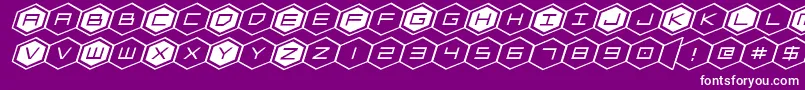 hexgonexpandital Font – White Fonts on Purple Background
