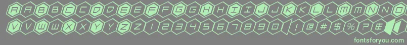 hexgonital-Schriftart – Grüne Schriften auf grauem Hintergrund