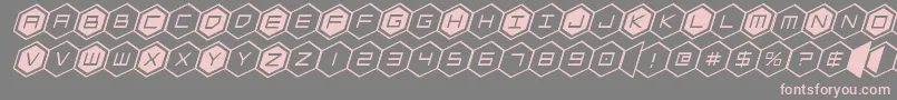 Шрифт hexgonital – розовые шрифты на сером фоне