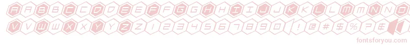 hexgonital Font – Pink Fonts on White Background