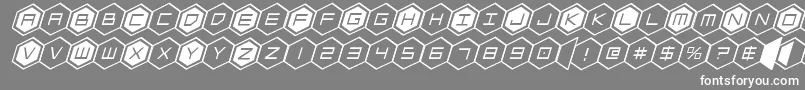 フォントhexgonital – 灰色の背景に白い文字
