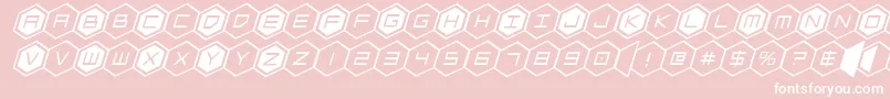 Шрифт hexgonital – белые шрифты на розовом фоне