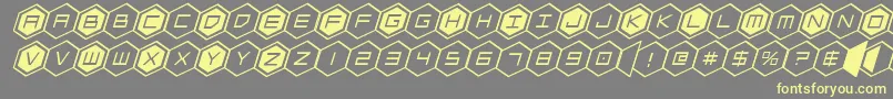 hexgonital Font – Yellow Fonts on Gray Background