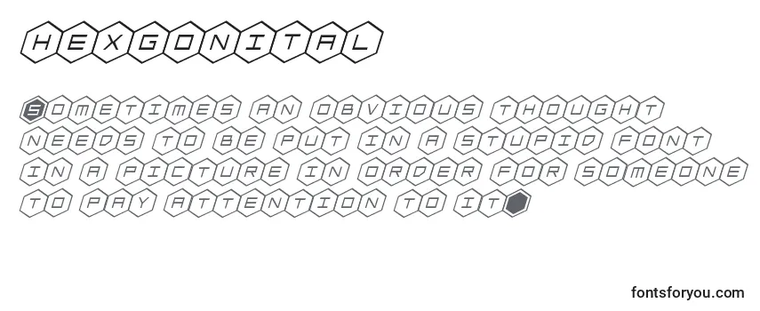 Review of the Hexgonital Font