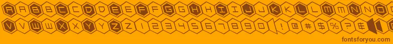 Шрифт hexgonleft – коричневые шрифты на оранжевом фоне