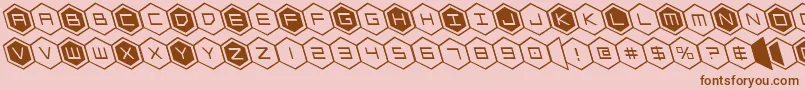 Шрифт hexgonleft – коричневые шрифты на розовом фоне