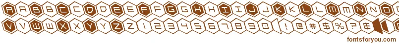 hexgonleft Font – Brown Fonts on White Background