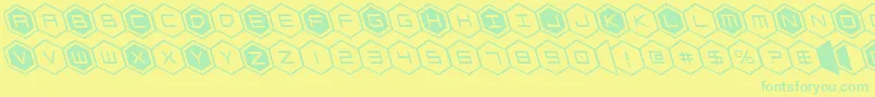 Шрифт hexgonleft – зелёные шрифты на жёлтом фоне